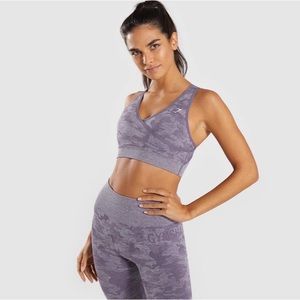 SET gymshark purple camo - leggings and bra